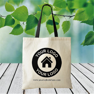 Custom Business Logo And Website Promotional Tote Bag
