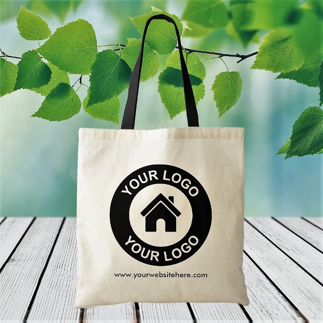 Custom Business Logo And Website Promotional Tote Bag (Creator Uploaded)