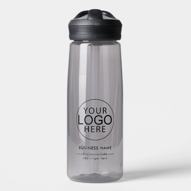 Custom Business Logo and Website Water Bottle (Front)