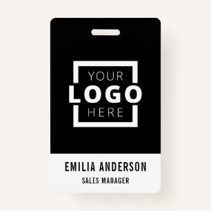 Custom Business Logo Basic Barcode Employee ID Badge