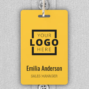 Custom Business Logo Basic Barcode Employee ID Badge