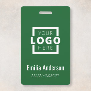 Custom Business Logo Basic Barcode Employee ID Badge