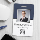 Custom Business Logo Basic Barcode Employee Photo