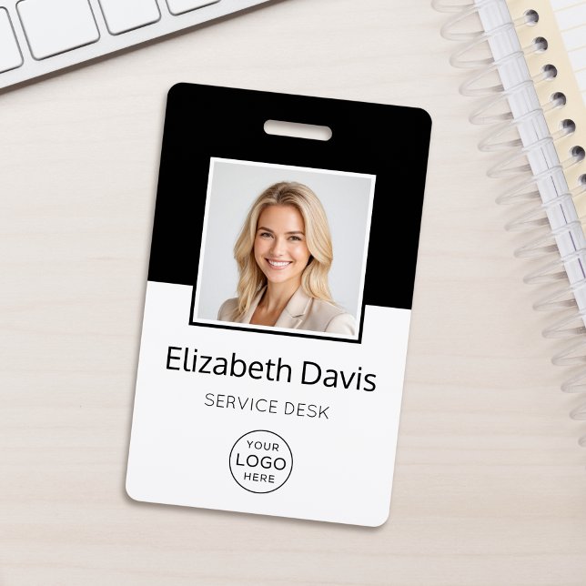 Custom Business Logo Basic Employee Photo ID Badge (Creator Uploaded)