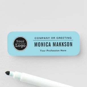 Custom Business Logo Basic Employee Staff Name  Na Tag