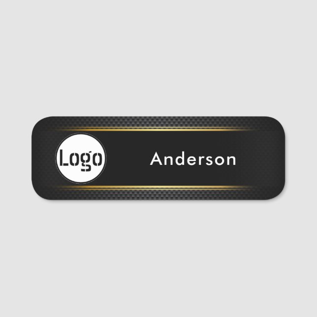 Custom Business Logo Basic Employee Staff Name Tag (Front)