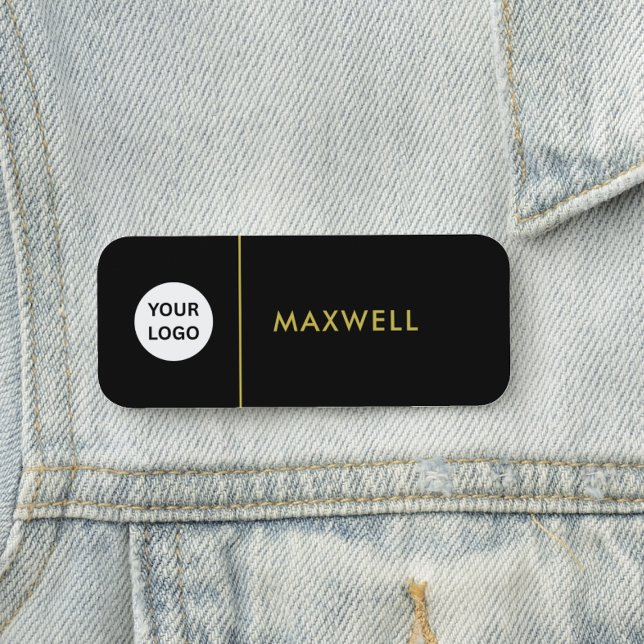 Custom Business Logo | Basic Employee Staff  Name Tag (Creator Uploaded)