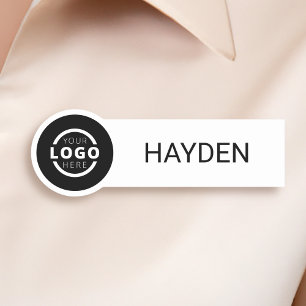 Custom Business Logo Basic Employee Staff Name Tag