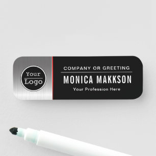 Custom Business Logo Basic Employee Staff  Name Tag
