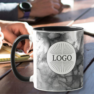 Custom Business Logo Black and White  Mug