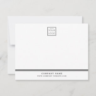 Custom Business Logo Black Line Company Name Card