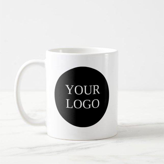 Custom Business Logo Branded Coffee Mug (Left)