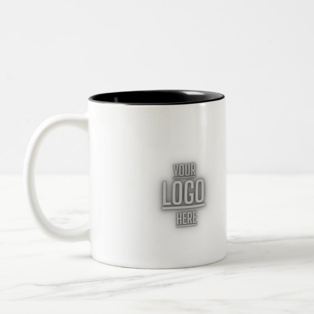 Custom Business Logo Branded Coffee Mug (Left)
