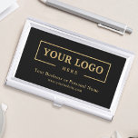 Custom Business Logo Branded Corporate Rose Gold Business Card Holder<br><div class="desc">Create your personalised professional business card holder with your own company logo and custom text. Custom branded business card holders are great practical corporate gifts for executives and employees,  and they add a professional touch and promotional value to presenting your cards to customers. No minimum order quantity.</div>