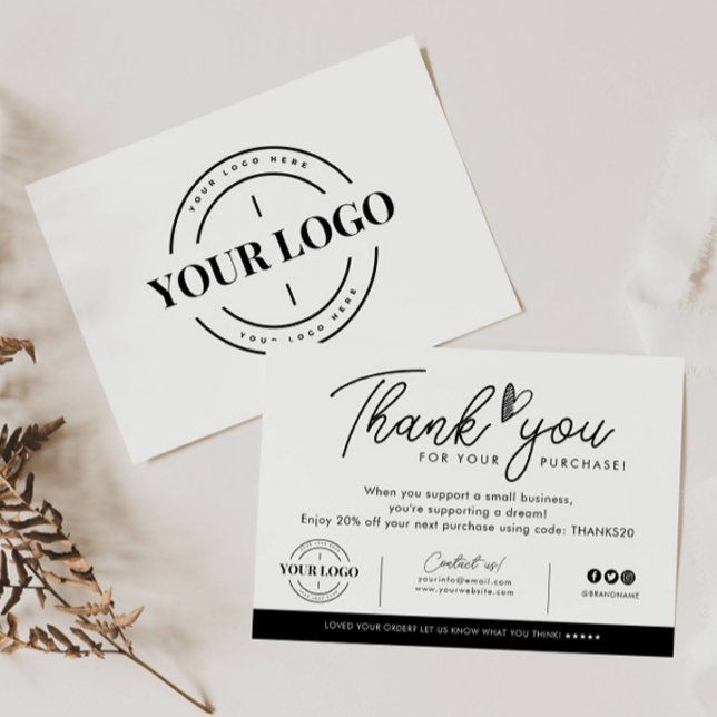 Custom Business Logo Branded Heart Thank You Order (Creator Uploaded)