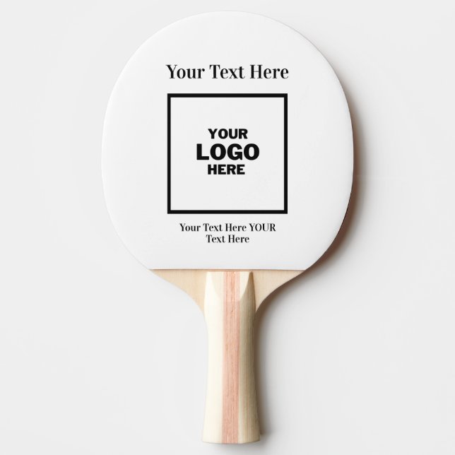 Custom Business Logo Branded Professional  Ping Pong Paddle (Front)