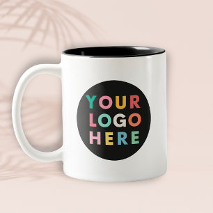 Custom Business Logo Branded Two-Tone Coffee Mug