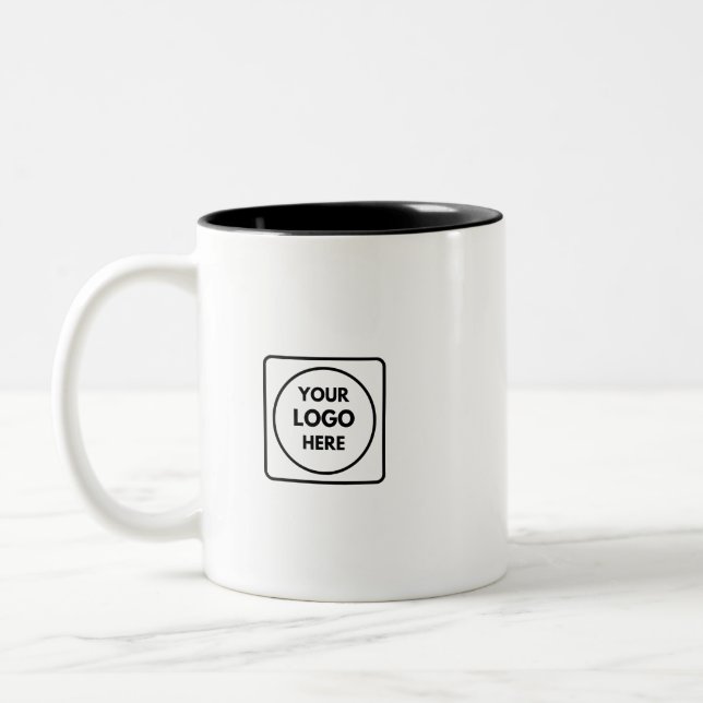 Custom Business Logo Branded Two Tone Mug (Left)
