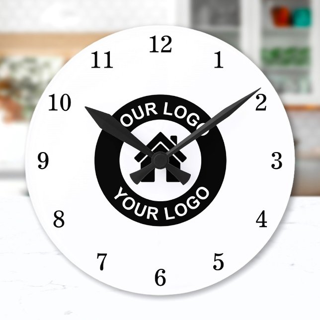 Custom Business Logo Branded Wall Clock (Creator Uploaded)