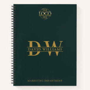 Custom Business Logo & Branding Monogram Initials Notebook