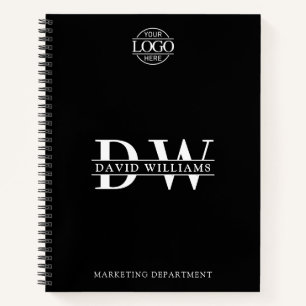 Custom Business Logo & Branding Monogram Initials Notebook