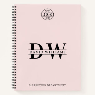 Custom Business Logo & Branding Monogram Initials Notebook