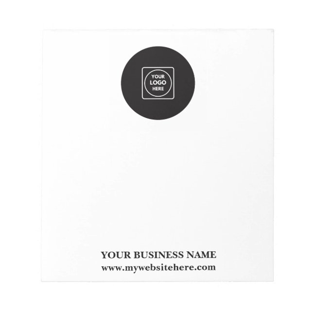 Custom Business Logo Branding Personalised Notepad (Front)