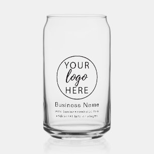 Custom Business Logo Branding Professional Company Can Glass