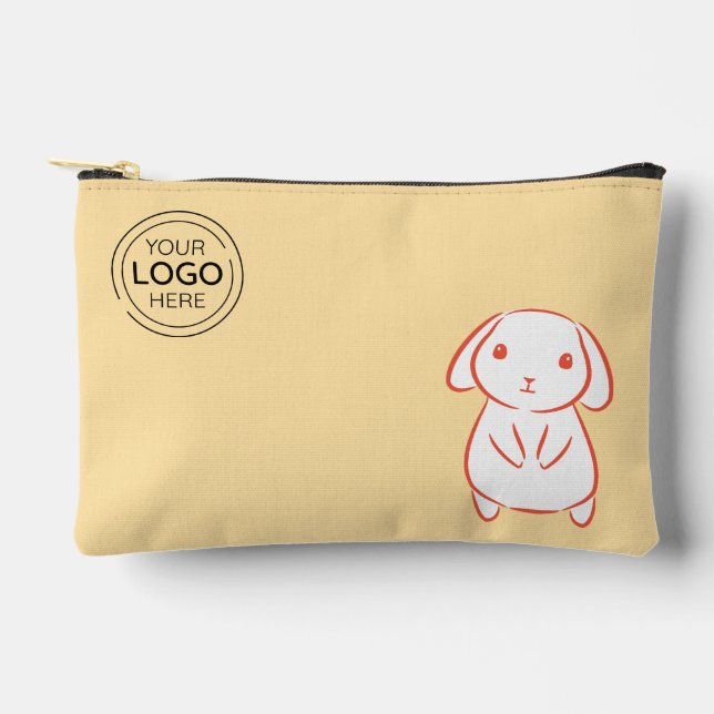 Custom Business Logo Bunny Accessory Pouch (Front)