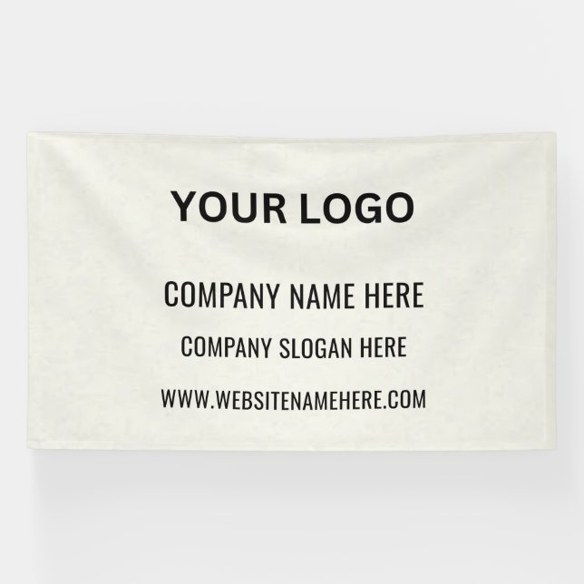 Custom Business Logo | Business Name & Slogan  Banner (Horizontal)