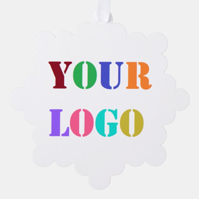 Custom Business Logo Christmas Ornament Card (Front)