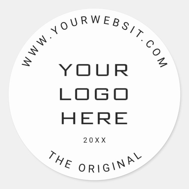 Custom Business Logo Classic Round Sticker (Front)