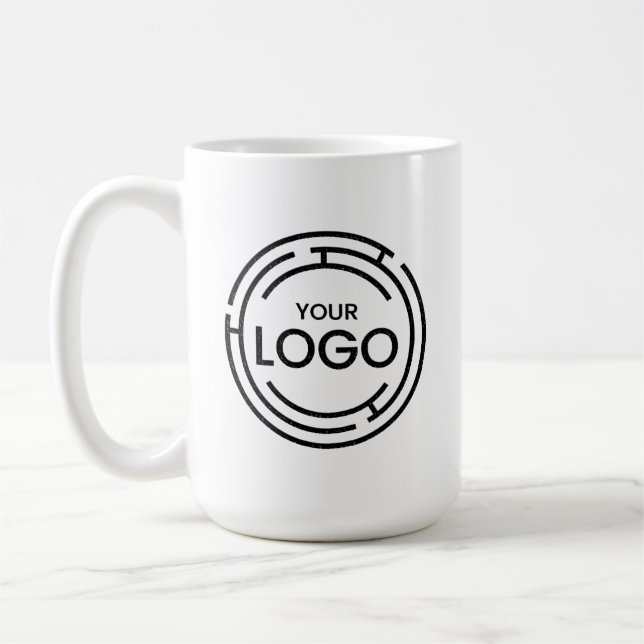 Custom Business Logo Coffee Mug (Left)