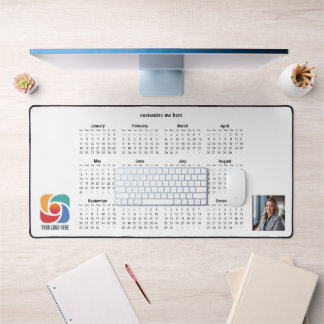 Custom Business Logo Company 2026 Calendar Desk Mat