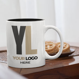 Custom Business logo Company brand Swag Two-Tone Coffee Mug