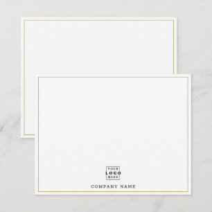 Custom Business Logo Company Branded Gold Border Card