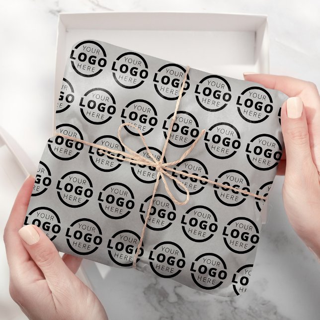 Custom Business Logo Company Branded Grey Tissue Paper (Creator Uploaded)