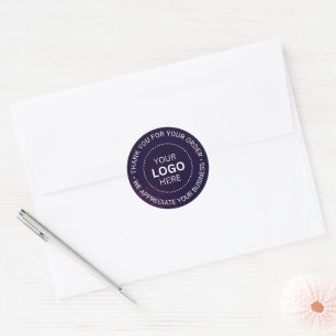 Custom Business Logo Company Branded Thank You Classic Round Sticker