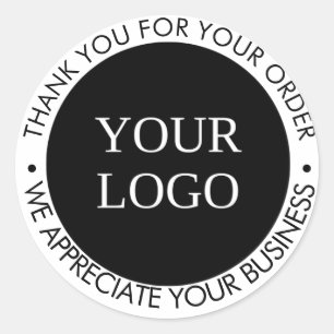 Custom Business Logo Company Branded Thank You Classic Round Sticker