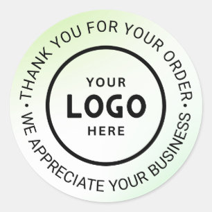 Custom Business Logo Company Branded Thank You Classic Round Sticker