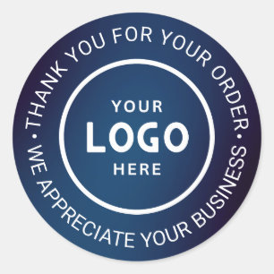 Custom Business Logo Company Branded Thank You Classic Round Sticker