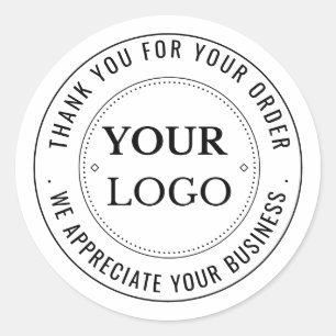 Custom Business Logo Company Branded Thank You Classic Round Sticker