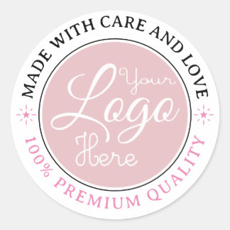 Custom Business Logo Company Branded Thank You Classic Round Sticker