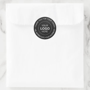Custom Business Logo Company Branded Thank You  Classic Round Sticker