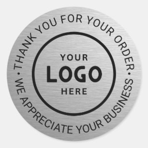 Custom Business Logo Company Branded Thank You Classic Round Sticker
