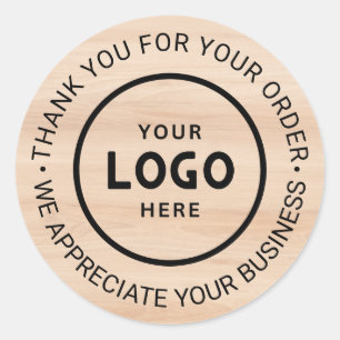 Custom Business Logo Company Branded Thank You Classic Round Sticker