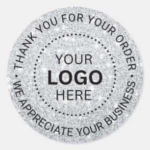 Custom Business Logo Company Branded Thank You Classic Round Sticker