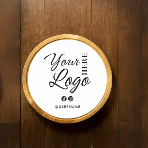  Custom Business Logo Company Branded Username Classic Round Sticker