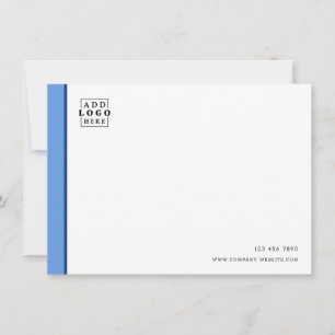 Custom Business Logo Company Contact Blue Line Card