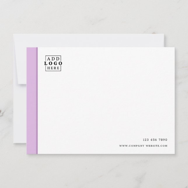 Custom Business Logo Company Contact Purple Line Card (Front)